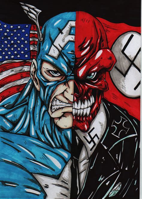 captain america-red skull c by darkartistdomain on DeviantArt