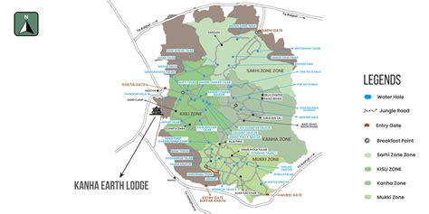 Map of Kanha National Park | Resorts in Kanha National Park