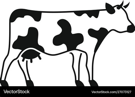 Milk cow icon simple style Royalty Free Vector Image