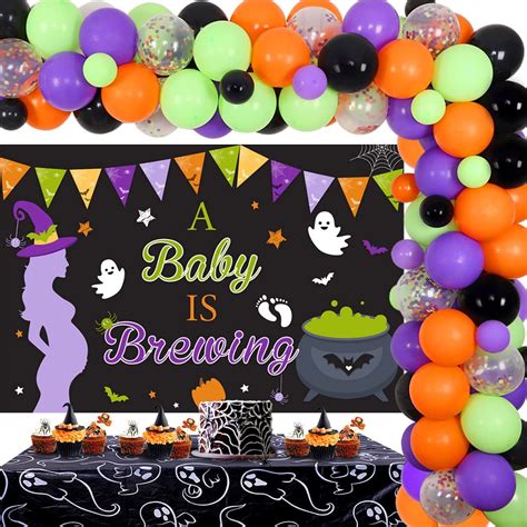 Halloween Baby Shower Decorations- A Baby is Brewing Party Supplies ...