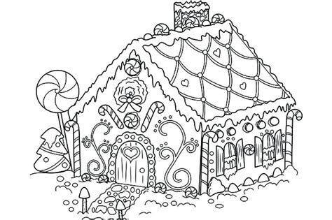 Candy House Coloring Page