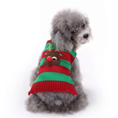 Christmas Elk Pet Dog Puppy Cute Clothes Puppy Winter Sweater 2018 Merry Sweater Pet Dog Sweater ...