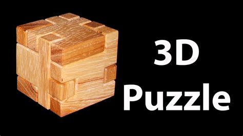 Wooden 3D Puzzle Cube Plans - Downloadable Template - Digital Design ...