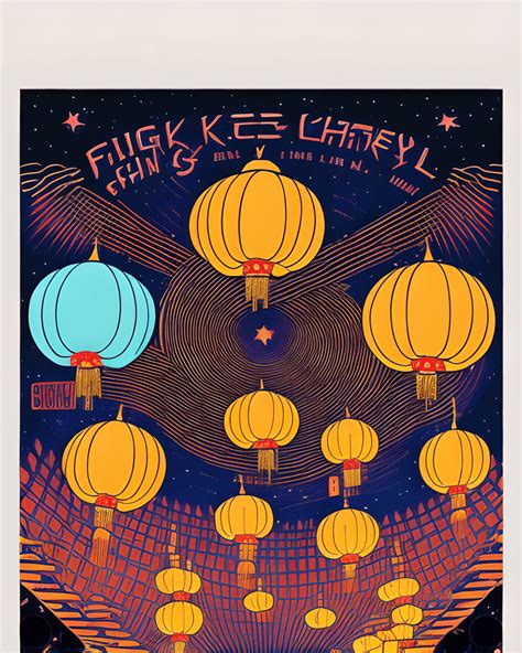 A Night Sky Full of Chinese Lanterns in the Style of Chuck Sperry and ...