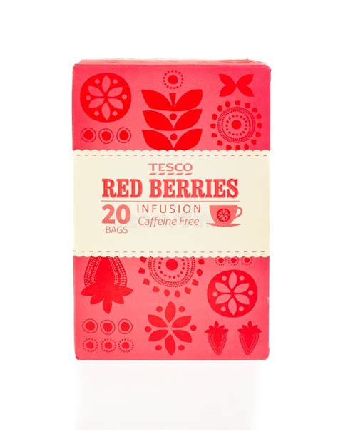 Tesco Red Berries Fruit Tea Bags on White Background. Editorial Photo ...