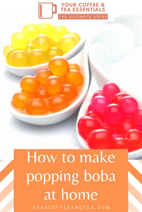 How to Make Popping Boba at Home | Bubble tea recipe, Food, Fruit tea recipes