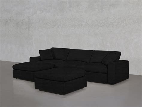 4-Seat Modular Chaise Sectional Sofa With Ottoman | 7th Avenue