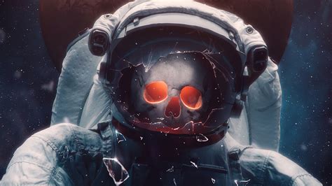 #4.3268, Astronaut, Skull, 4K Wallpaper PC Desktop