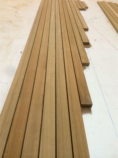 Teak decking panel | Marine flooring, Boat flooring ideas, Teak