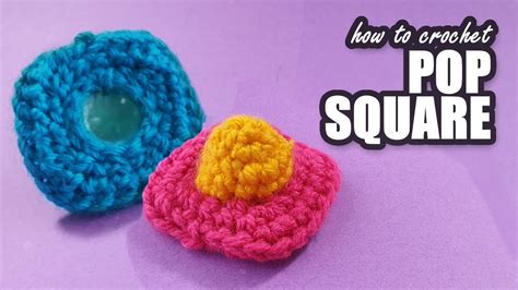 Easy Pop-square Fidget Toy crochet pattern - YouTube