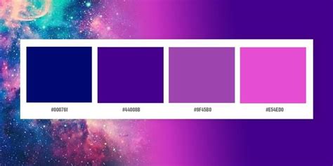 color palette | Galaxy colors, Color schemes, Color palette