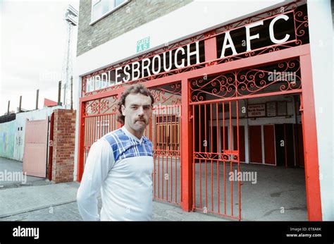 John Wark, Middlesbrough FC Player at Ayresome Park Football Stadium, August 1990 Stock Photo ...