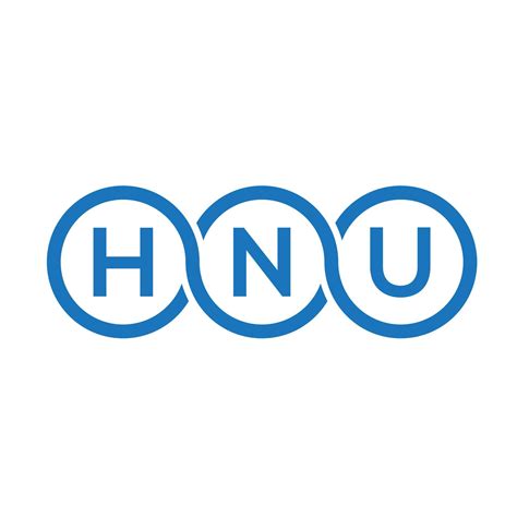 HNU letter logo design on white background. HNU creative initials ...