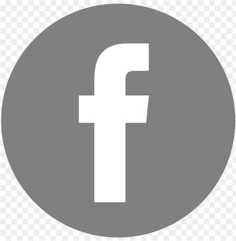 facebook icon png - facebook icon vector gray PNG image with transparent background | TOPpng