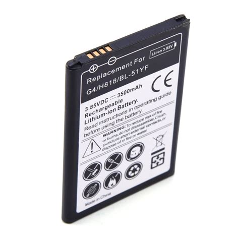 3.85V 3500mAh Mobile Phone Built in Lithium Battery Replacement Battery for LG BL 51YF G4 H818 ...