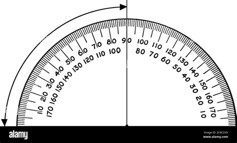 180 degree protractor Black and White Stock Photos & Images - Alamy