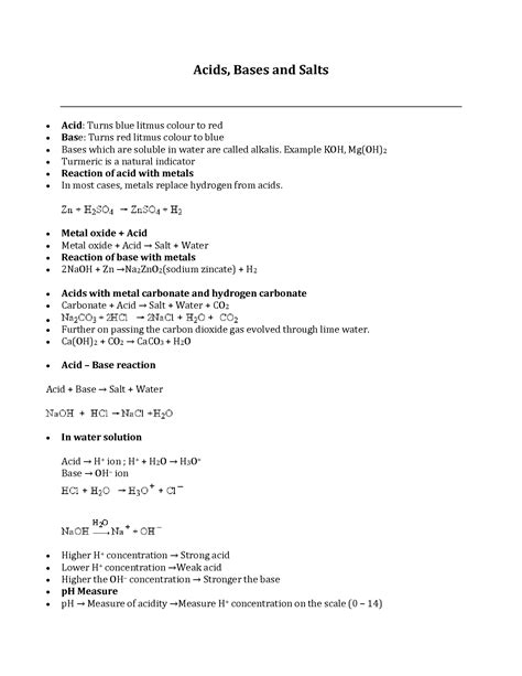 SOLUTION: Acids bases and salts - Studypool