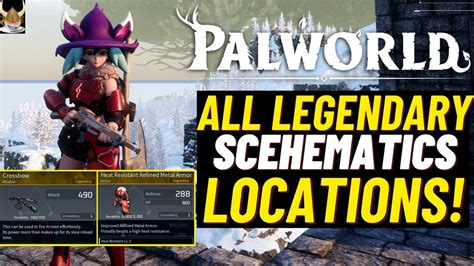 Palworld How to get ALL LEGENDARY ARMOR AND WEAPONS ~ALL SCHEMATICS ...