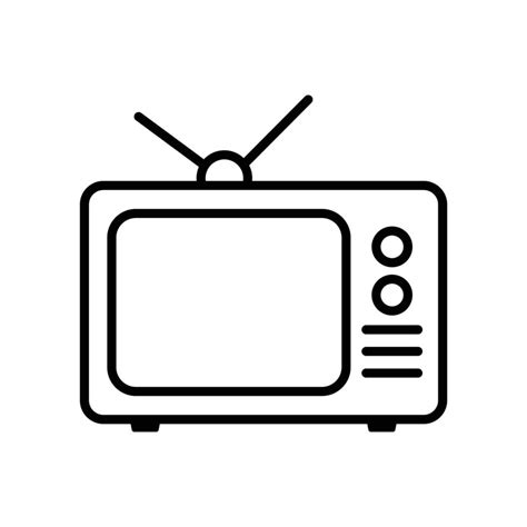 tv outline vector icon 13096578 Vector Art at Vecteezy