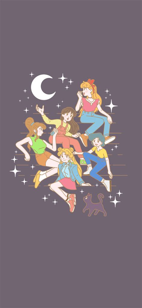 Sailor Moon Girls Black Wallpapers - Aesthetic Sailor Moon Wallpapers HD