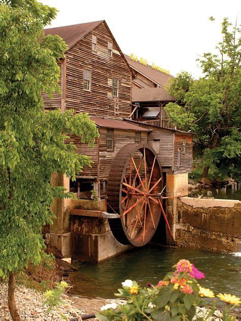 Old Mill Pottery House & Cafe - Pigeon Forge, Tennessee | Water wheel, Windmill water, Places