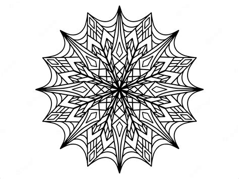 Premium Photo | Mandala line art pattern illustration