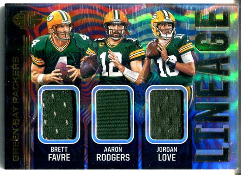 Brett Favre, Aaron Rodgers & Jordan Love 2020 Panini Illusions Lineage | Hollywood Collectibles