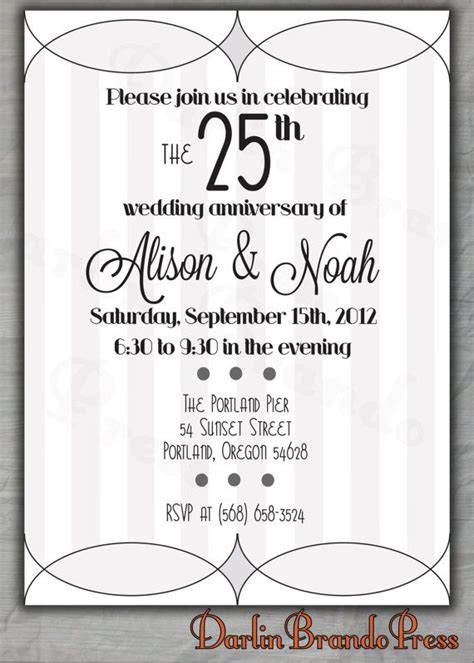 This item is unavailable | Etsy | 25th wedding anniversary party, Anniversary invitations ...