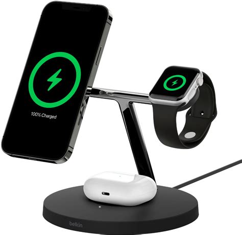 Belkin BOOST↑CHARGE™ PRO 3-in-1 Wireless Charger with MagSafe Black ...