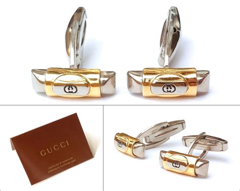 Gucci Cufflinks 90s Vintage NEW Silver/gold Highly | Etsy | Cufflinks, Italian luxury brands ...