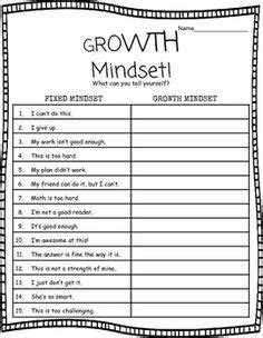 Growth Mindset Worksheets For Elementary Students – Thekidsworksheet