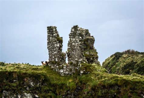 Dunseverick Castle stock photo. Image of ruins, cliff - 293534356