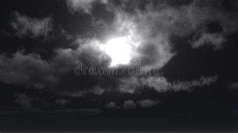 Moon Horror Clouds at Night Stock Illustration - Illustration of white ...