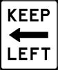 Keep Left Vector Road Sign Vector for Free Download | FreeImages