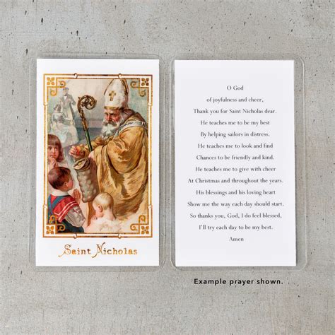 Vintage St Nicholas Personalized Prayer Cards | The Catholic Company®