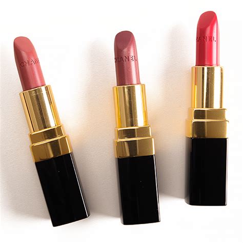 Chanel Mademoiselle, Maggy, Dimitri Rouge Coco Lipsticks Reviews, Photos, Swatches