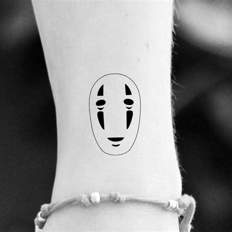 No Face Temporary Tattoo | Etsy