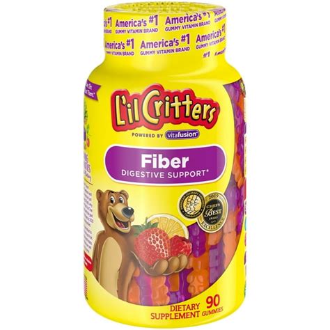 L'il Critters Kids Fiber Gummy Bears Supplement, 90 Count - Walmart.com - Walmart.com