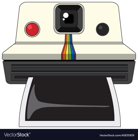 Polaroid camera on white background Royalty Free Vector