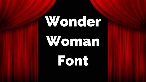 Wonder Woman Font Free Download