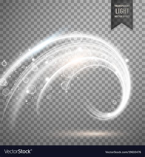 Transparent white light effect Royalty Free Vector Image