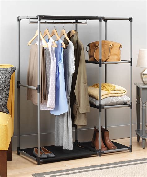 Whitmor Spacemaker Garment Rack & Shelves | Garment racks, Whitmor, Clothing rack