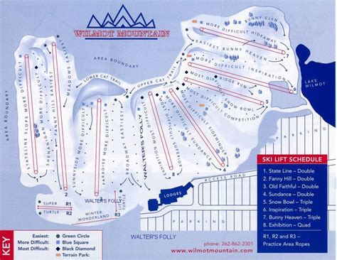 Wilmot Mountain Trail Map - 11931 Fox River Rd Wilmot WI 53192 • mappery