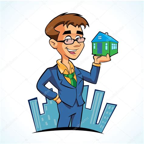 Real estate agent cartoon Stock Illustration by ©Milesthone #89907378