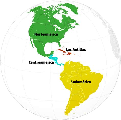 Regiones/divisiones del continente americano — Saber es práctico