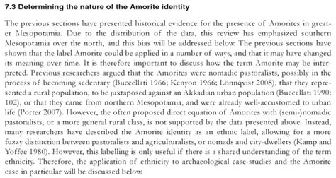 Ancient Amorites (Amurru) of Mesopotamia and Later Biblical Hebrew ʼĔmōrī