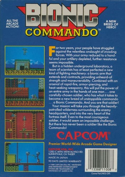 Bionic Commando (1988) NES box cover art - MobyGames