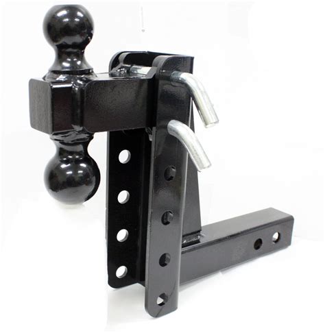 HD Dual Tow Ball Hitch Mount Adjustable Drop Raise Trailer Hitch Towing RV Truck – EconoSuperStore