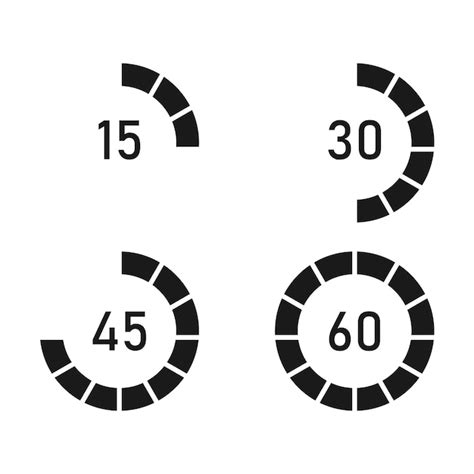 Premium Vector | Digital timer black vector icon set simple image