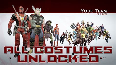 Marvel Ultimate Alliance 2 - All Character Costumes Unlocked! - YouTube